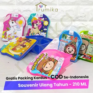 [LUSIN] Lunch Box Gambar Tempat Makan - Mini Bread Souvenir Ulang Tahun isi 12 Pcs