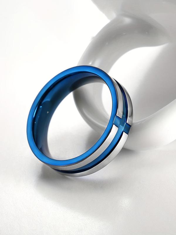Simple Stainless Steel Cross Ring, Minimalist Two Tone Ring, Fashion Elegant Men's and Women's Jewelry Accessories 3