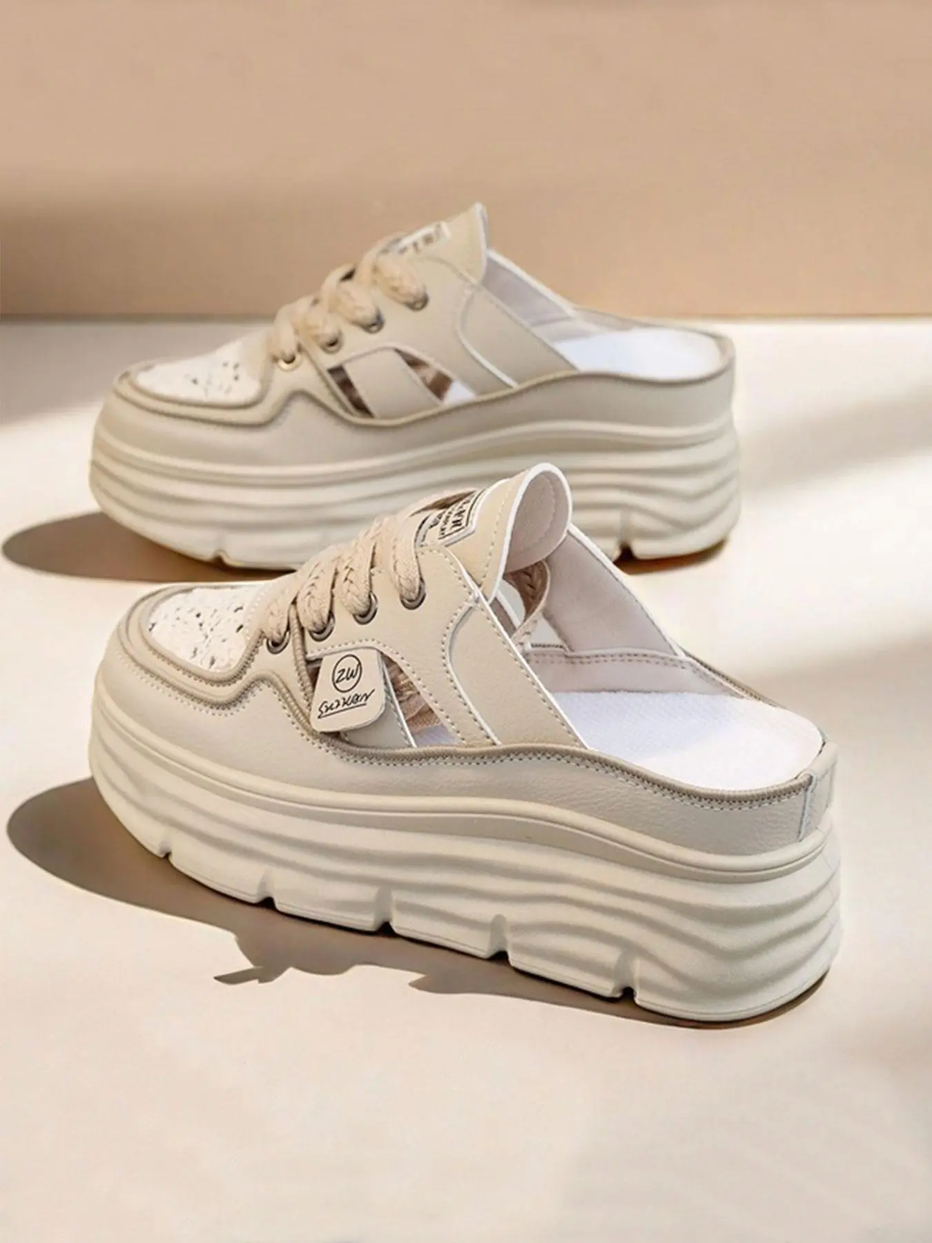 Women's Fashionable Lace Up Platform Sandals, Casual Comfortable Breathable Sandals for Summer, Female All-match Shoes for Daily Wear, Girl