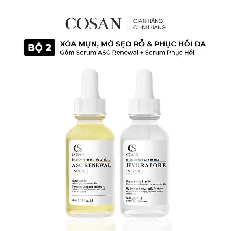 Combo 2 Serum cải thiện mụn và sẹo, hỗ trợ cải thiện làn da Cosan Skincare Đường