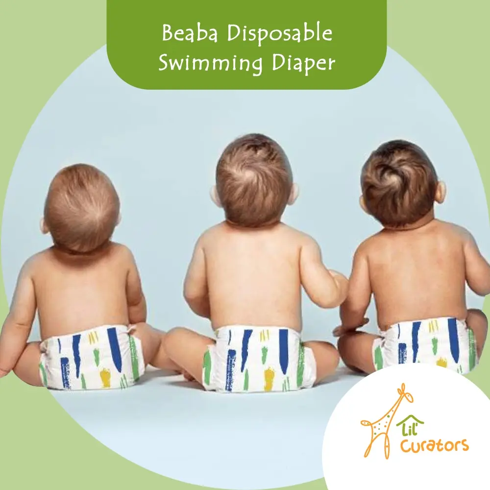 (Lil' Curators) 1 Pcs - Beaba Disposable Swimming Diaper | Pull Up Pants | Individual Pack | Baby & Toddler Swim Nappy