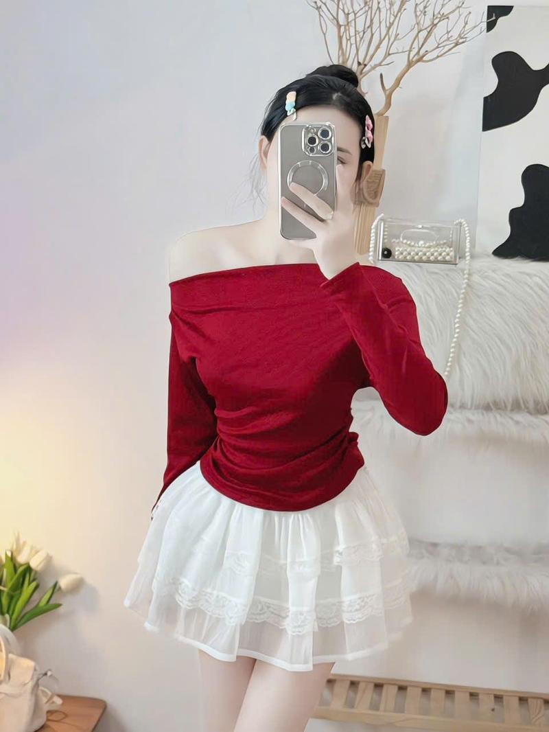Product Introduction of Áo Trễ Vai Trơn Tay Dài Thiết Kế Tinh Tế Chất Liệu Tăm Lạnh Co Giãn Nhẹ Nhàng Phù Hợp Thời Trang Trẻ Trung Năng Độn Nữ Top 2