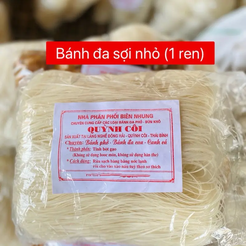 Bánh đa khô Thái Bình (bánh phở, mì gạo) sợi thẳng, dai ngon túi 1kg 0
