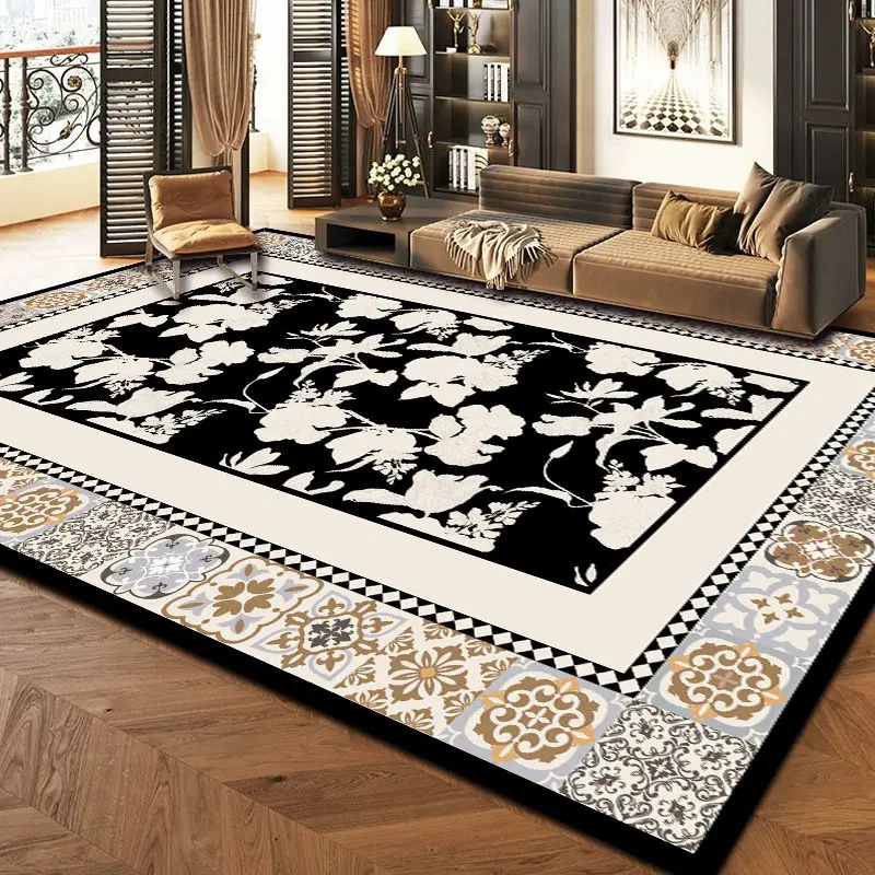 Thảm phòng Khách Thiết kế tối giản hiện đại, màu kem, phong cách im lặng, thích hợp cho ghế Sofa và Bàn, cao cấp và giá cả phải chăng, cũng thích hợp cho phòng ngủ và phòng, thảm trải sàn 8