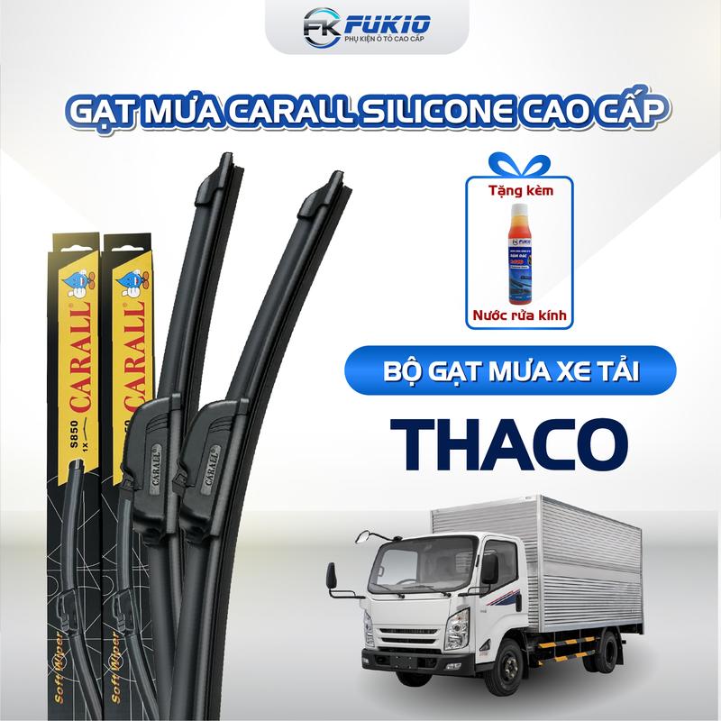 [ Gạt Mưa Xe Tải Thaco ] Bộ Gạt Mưa Carall, Lưỡi Gạt Silicon, Thân Mềm Cao Su, Móc U Dùng Cho Hãng Xe Tải Thaco - Gạt Sạch, Êm Ái, Bền Bỉ - Fukio Bảo Hành 1 Đổi 1