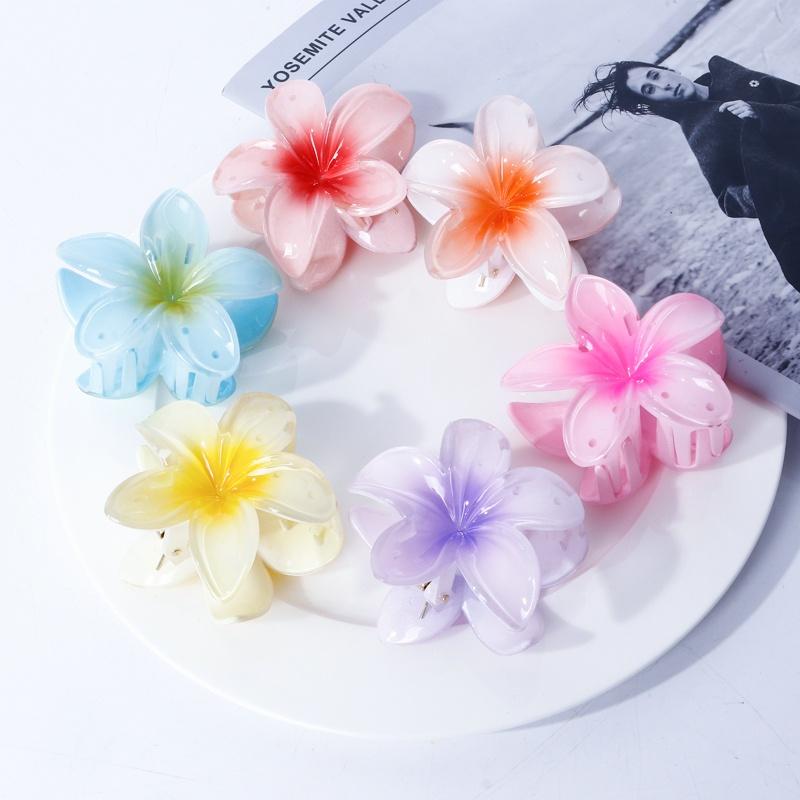 Product Introduction of Women Flower Hair Claw  Summer Beach Hair Clips 4