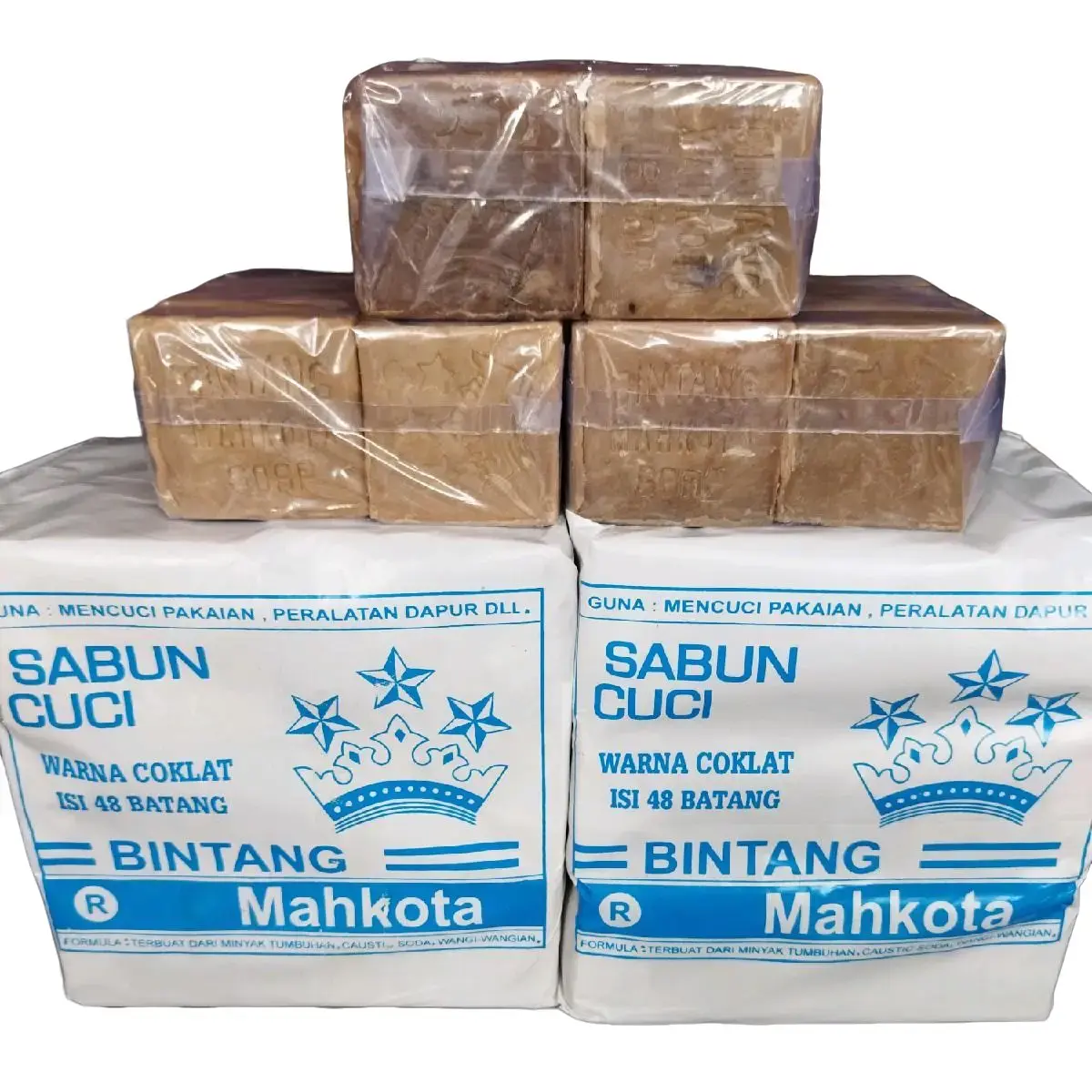 BINTANG MAHKOTA 1 pack isi 8 pcs Sabun Cuci super Ajaib multiguna membersihkan segala kotor bandel Anti bakteri Kuning Minyak