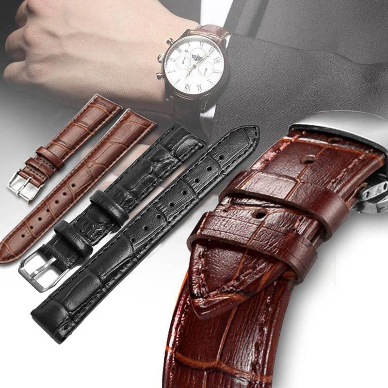 Product Introduction of 16mm 20mm 22mm Soft Steel Buckle  Leather Sweatband Watch Band Strap Wrist Watchband Sports Belt 13