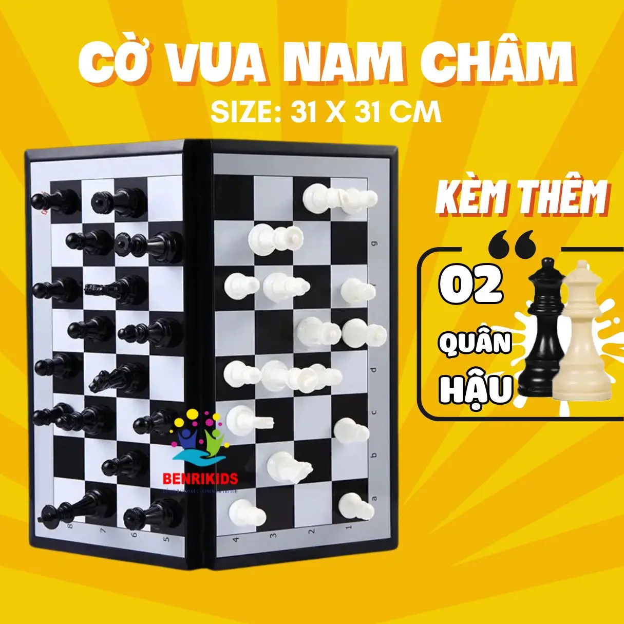 Bộ Đồ Chơi Cờ Vua Quốc Tế Bàn Cờ Nam Châm Kiêm Hộp Đựng Board Game Trí Tuệ Cho Bé Bộ Cờ Vua Nam Châm Chess Toys