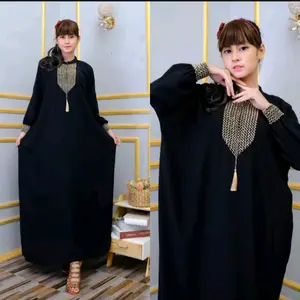 KAFTAN SULTAN CRINKLE AIRFLOW Muslim Gamis Dress Wanita