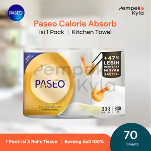 Tissue Paseo tissue dapur kitchen towel 3 roll 70 s Gold