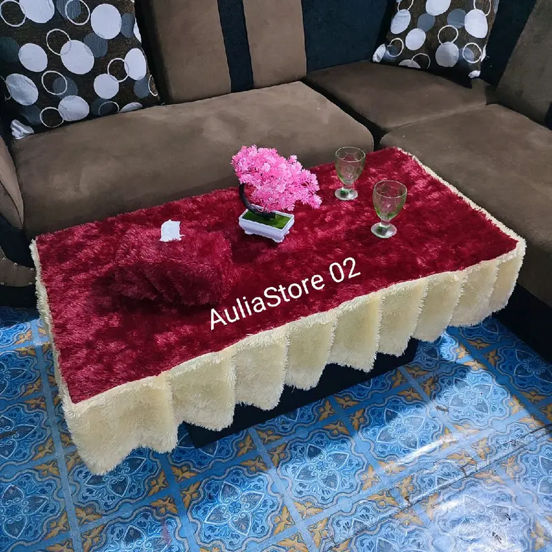 Taplak Meja Ruang Tamu/Taplak Meja Rumbai Kombinasi 2