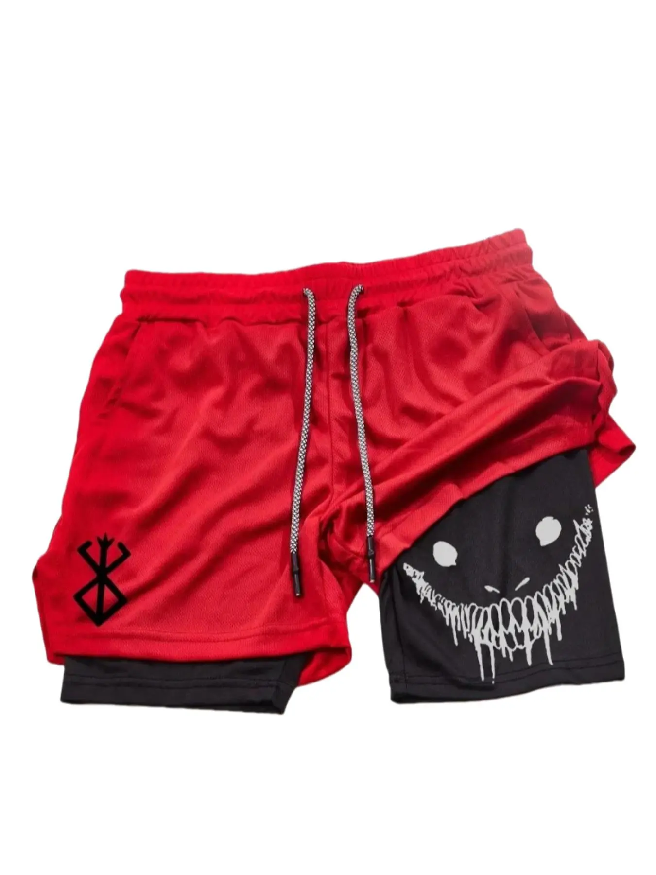 Men's Regular Fit 2 in 1 Sports Shorts, Casual Quick Drying Breathable Shorts for Gym Workout Running, Men's Bottoms for Summer