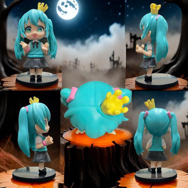Product Introduction of Mô Hình Nhân Vật Hatsune Tương Lai, Hàng Mới Về, 6 Mũ Nhỏ Quà Tặng Hàng Hóa Anime, Bộ Dụng Cụ Nhà Để Xe Ô Tô, Đồ Trang Trí Mô Hình, Bộ Sưu Tập 1417 Người 11