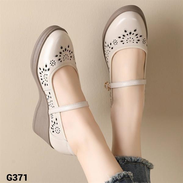  G371 LABAG Giày Búp Bê Da Bò Cao Cấp – Đế Xuồng Sang Trọng Thanh Lịch 