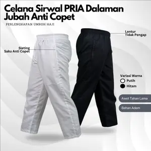 Celana Sirwal Muslim Pria  Dewasa  Anti Copet Dalaman Jubah Cocok Untuk Umroh Haji