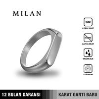 Gambar Emrys MILAN Ring Real Titanium Anti Karat Cincin Pria Wanita - SILVER, 9 dari Emrysid Kota Bandung 3 Tokopedia