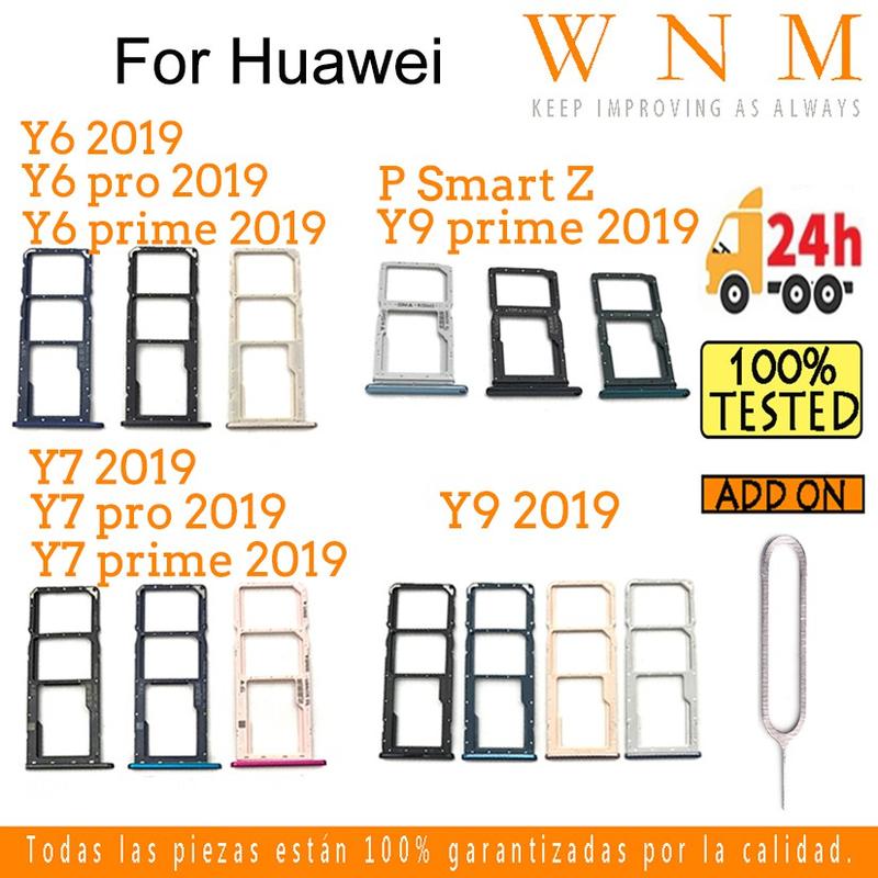 Vassoio Porta SIM E Micro SD Compatibile Per Huawei P Smart Z / Y9 Prime 2019 – Supporto Dual SIM O SIM+SD, Colore Nero