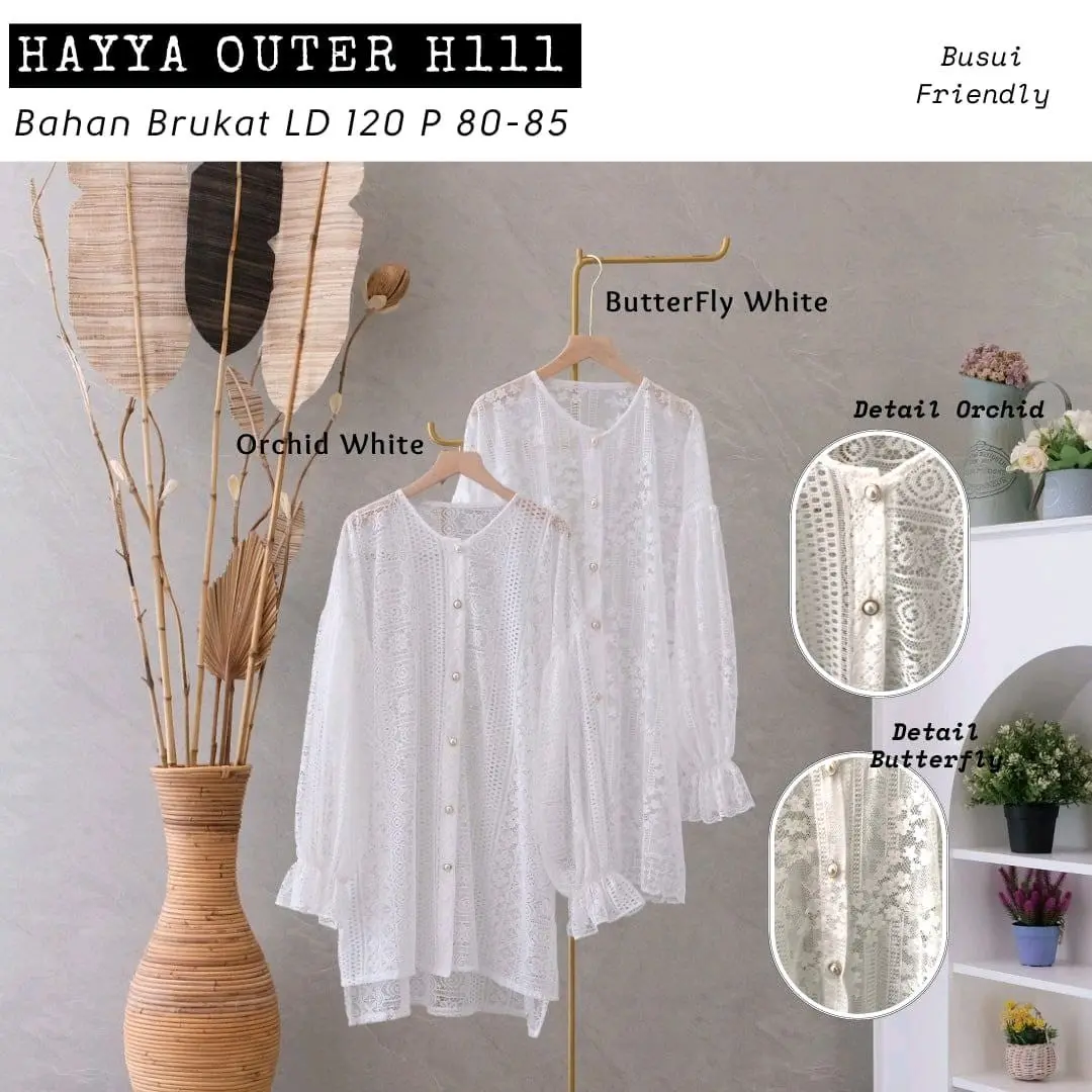 HAYY OUTER / OUTER KONDANGAN / OUTER HANGOUT/OUTER BRUKAT PUTIH