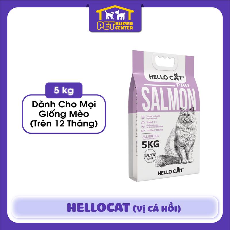 Hạt HELLO CAT SALMON Thức Ăn Cho Mèo - Túi 5kg cat  food 0
