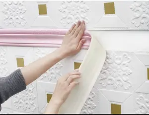 PROMO Wallpaper List 3D Foam Dinding Wall Border Lis Foam Stiker Dekorasi 230CM