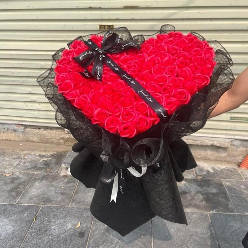 Bó Hoa Sáp Thơm 50 Bông Tặng Đèn Nháy và Vương  Niệm Decor Phòng Decor Trang Trí Nhà