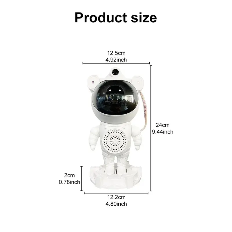 Astronaut Projector Night Light, 1 Count USB Powered Galaxy Projector Light with Remote Control, Spaceman Ambient Lamp, Starry Sky Projector Light 5