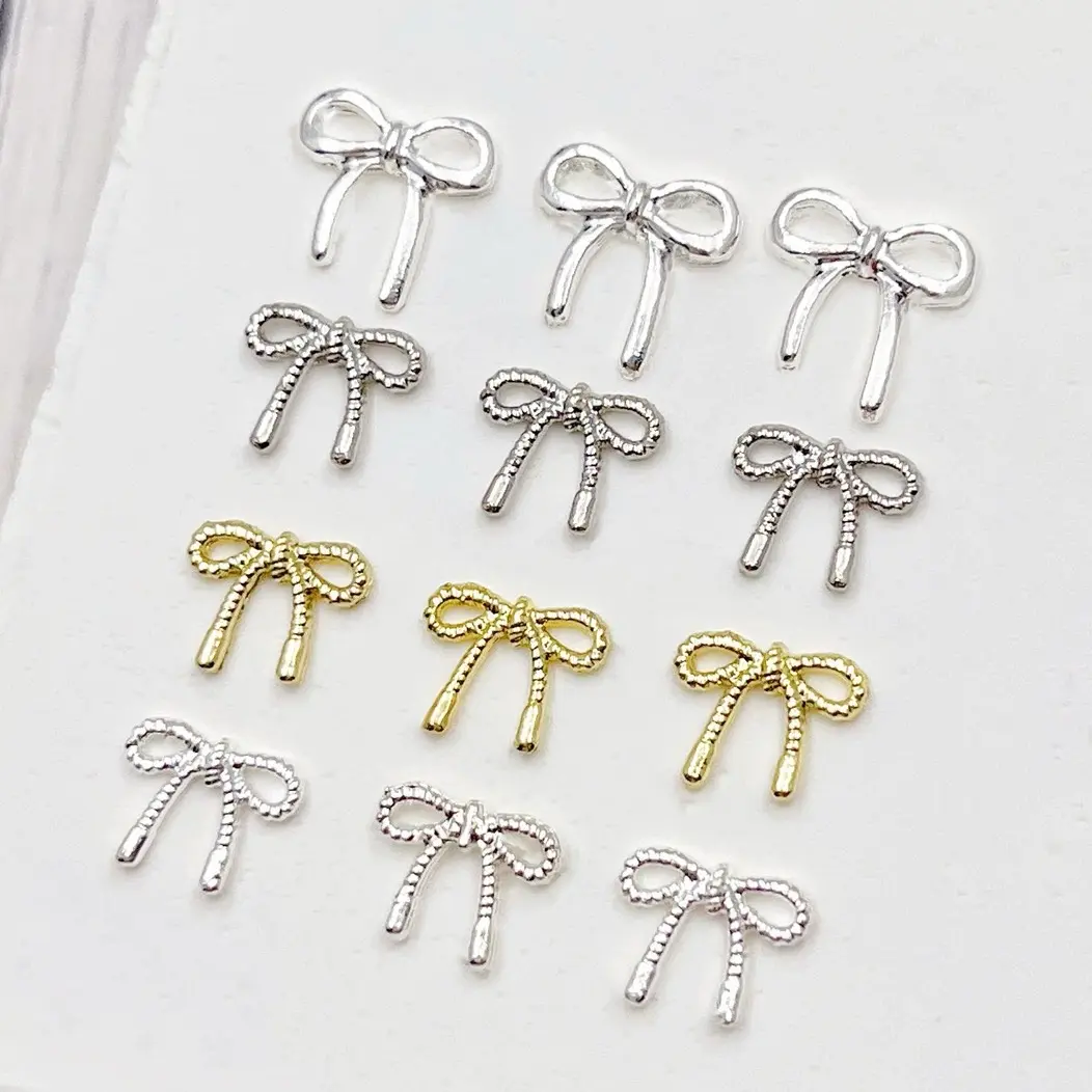 โบว์ 20 ชิ้น งานโลหะ ติดเล็บ อะไหล่ติดเล็บ Diy