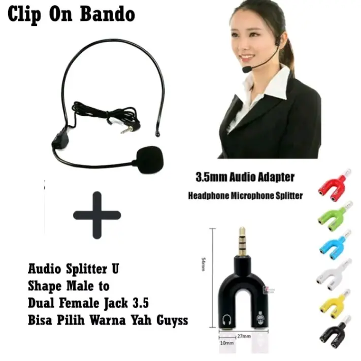 PAKET MICROPHONE BANDO+SPLITER U AUDIO