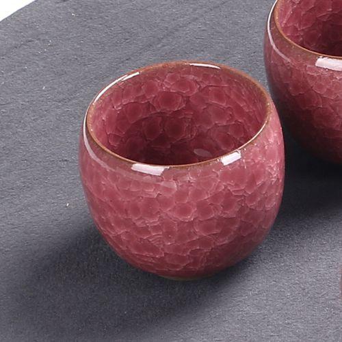Product Introduction of Made in China Dehua Boutique Cooling Cup Little Dragon Egg Colorful Ceramic Tea Set Boccaro Cup Crackle Glaze Water Cup Kung Fu Tea Cup Beer Mug Set 6