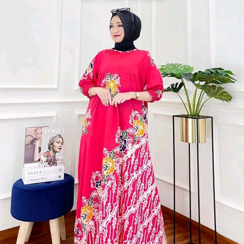 GAMIS KAFTAN CAP SHOF MOTIF TATIA TERBARU 3