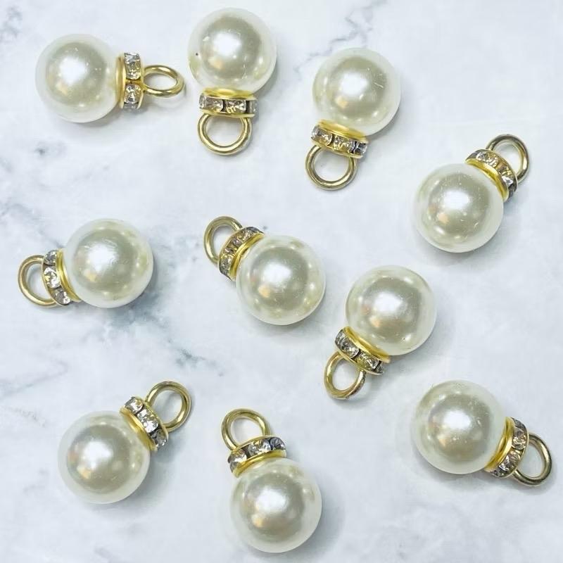  ￼50 Hạt ngọc Trai treo làm vòng tay  vòng cổ choker mũ đội đầu trang sức bông tai thủ công 