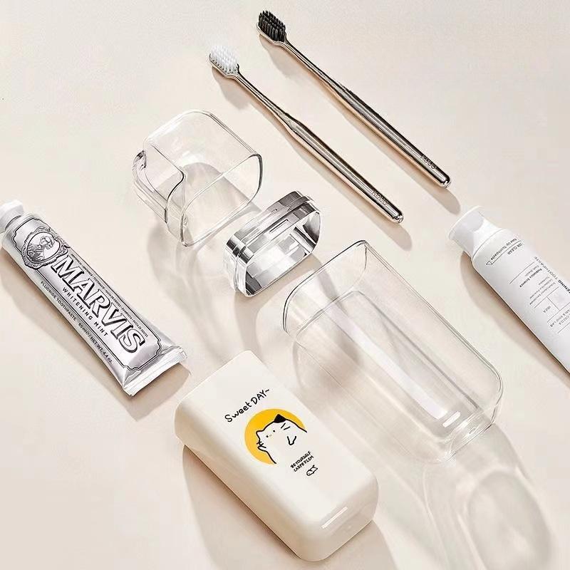 3-in-1 Travel Mouthwash Cup Light Luxury Portable Tooth Cup Toothbrush ...