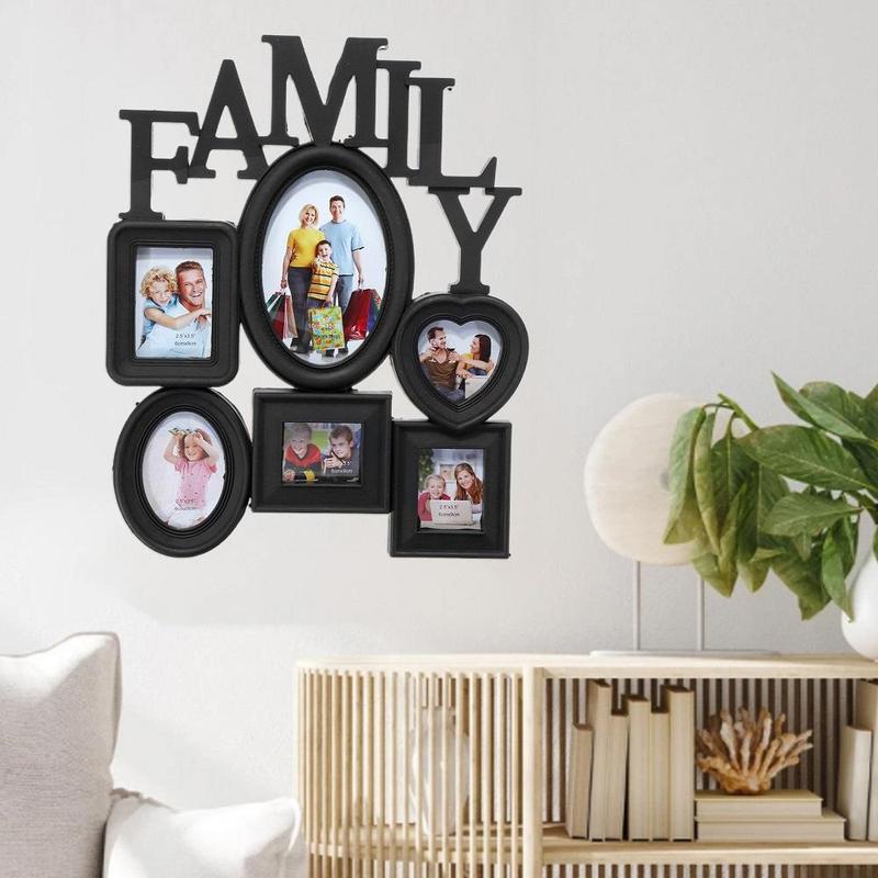 Creative Wall Mounted Photo Holder Display, 1 Count Modern Opening Photo Collage Frames, Plastic Family Photo Frame, Home Decor Photo Frame for Bedroom 3