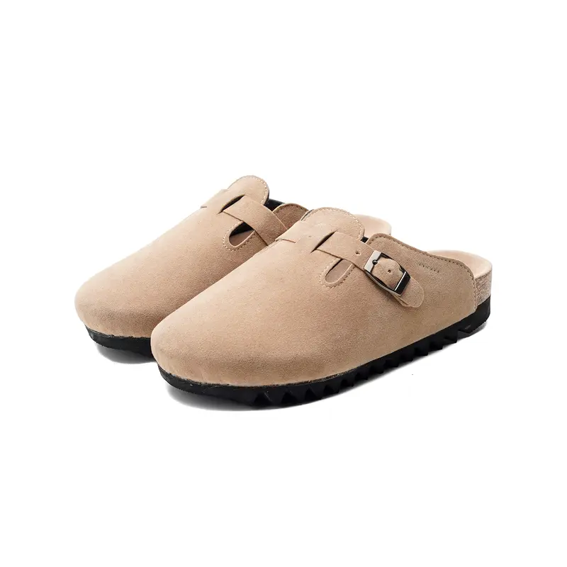 Edefootwear BENN - Sandal Clog Mule Suede Abu,Olive,Krem,Hitam Slip on Pria Wanita 1