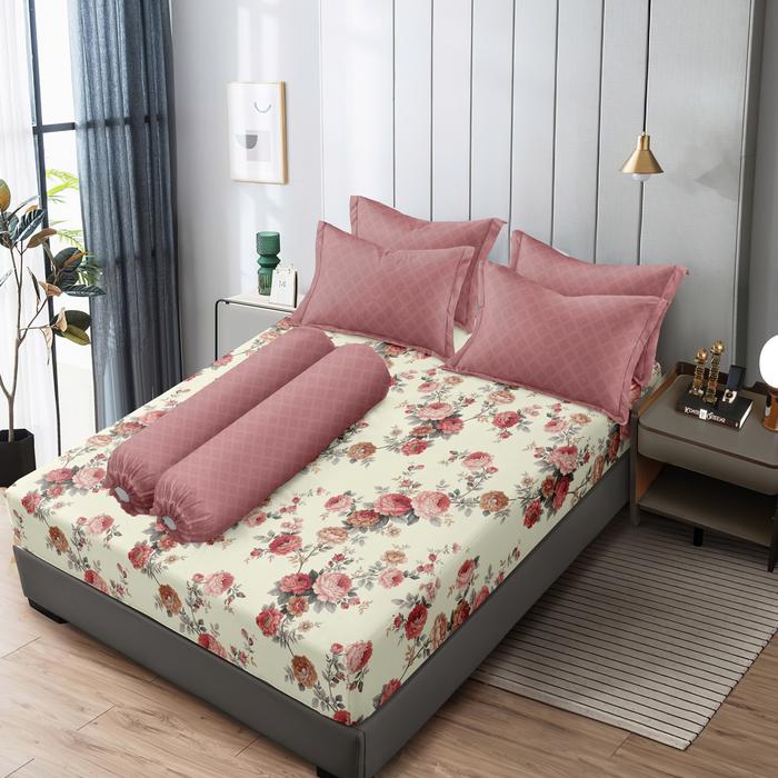 Gambar Vallery Quincy - Sprei King 180x200x30 Bantal 4 - New Motif - Lyra dari Lady Rose Sprei Kab. Bandung 4 Tokopedia