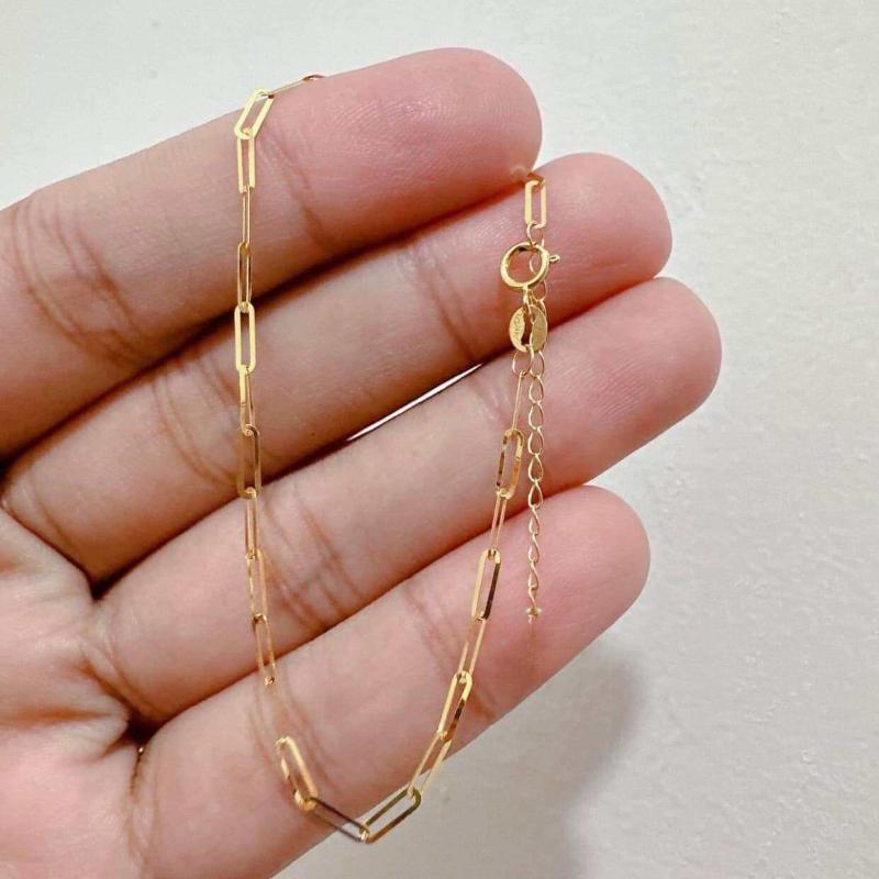 Product Introduction of 916 gold-plated original  Paperclip bracelet 7.5'' 0