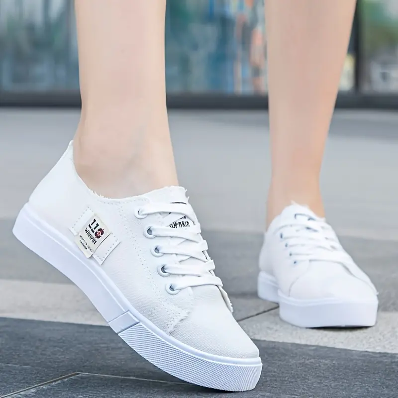 One Pair of Stylish Versatile Shoes, Low-Top White Sneakers with Elegant Breathability, Casual Single Shoes Showcasing Feminine Charm 7