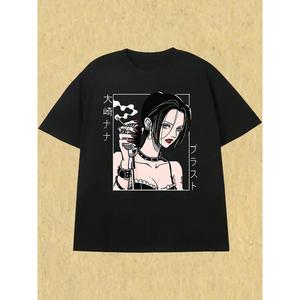 Camiseta Nana Osaki Cyberpunk 1 unidad de 220 gramos Dise?o de Anime Camisa de T 100% algodón con estampado digital Gótico Camisa de Hombre Casual con Cuello Redondo y Dise?o Estampado