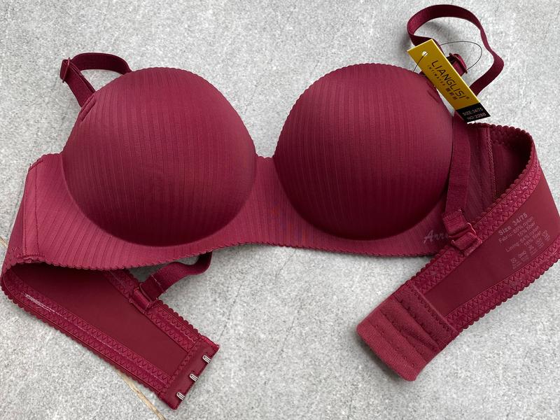 Áo Lót Nâng Ngực Không Gọng Đệm Vừa Cup Ngang Vân Dọc Có Viền Chống Tụt 2288 Bra Top Voi Nữ