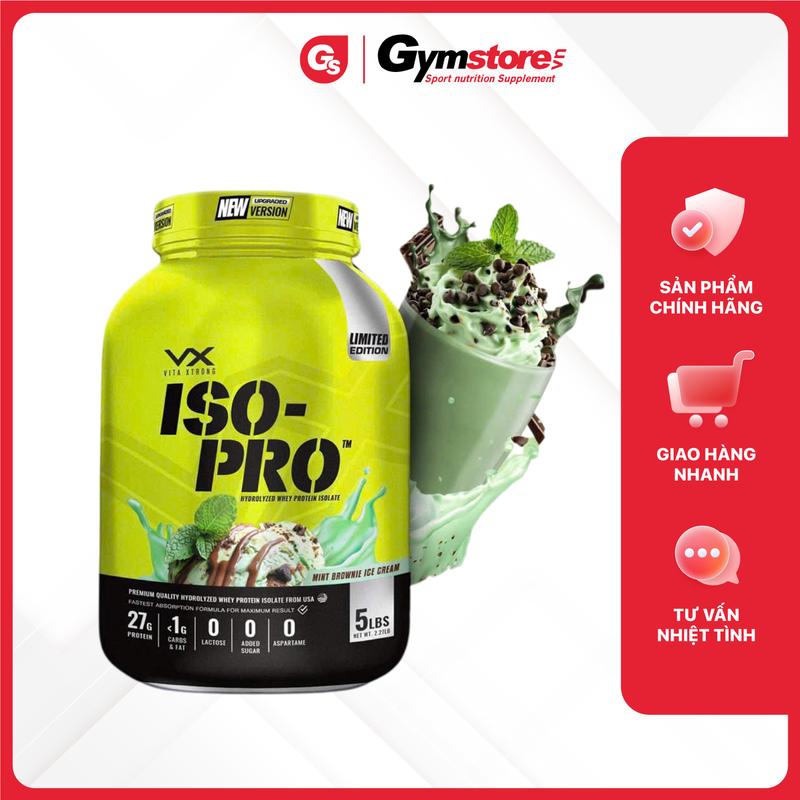 Bột hỗ trợ tập gym Protein VitaXtrong ISO PRO - Hydrolyzed Whey Isolate, 5 Lbs (2.27 Kg) - GYMSTORE