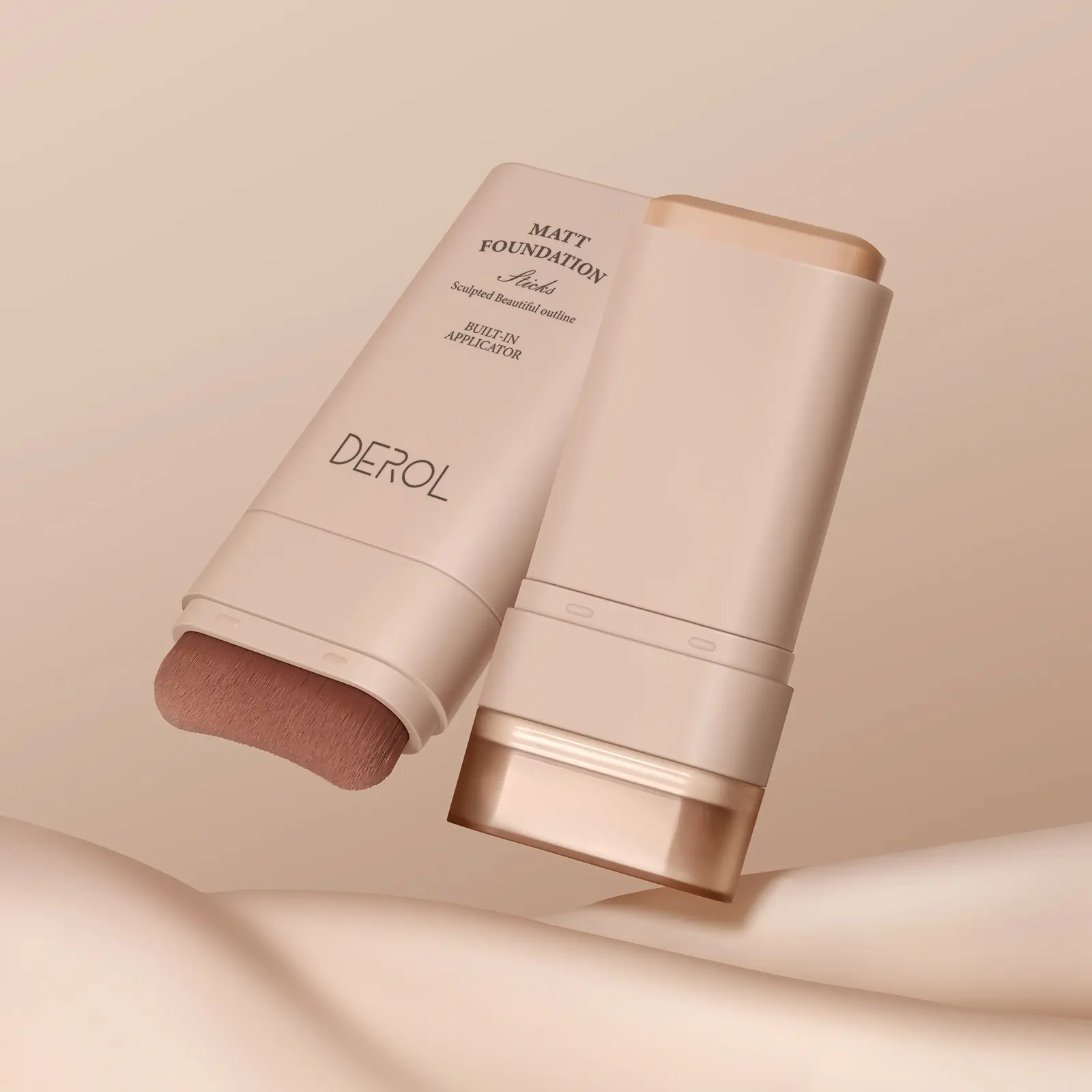 DEROL Eraser Stick Foundation Moisturizing Light Transparent Concealing Foundation Comes with Brush 5 Colors/20G Concealer Makeup  Moisturize Moisturizer Moisture Cosmetic