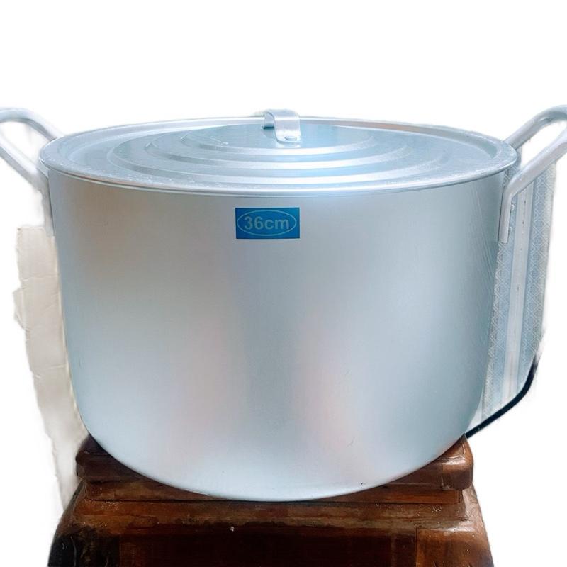 Nhôm cắt Hải Phòng - Nồi nhôm cắt Hải phòng truyền thống 36cm -18 lít trắng bóng dầy dặn chất lượng cao bền đẹp
