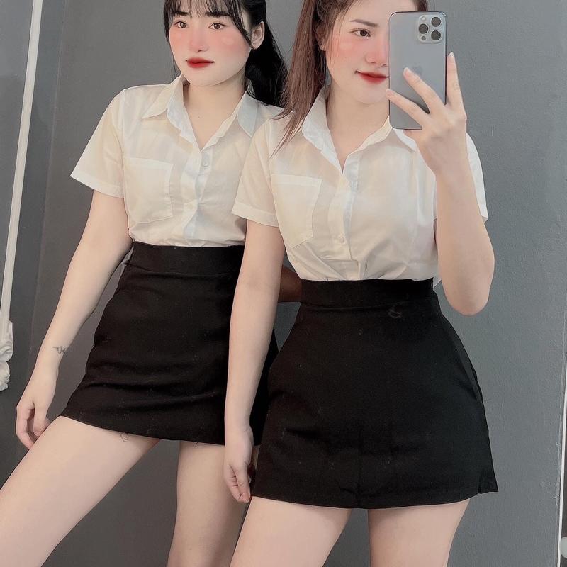 Chân váy chữ A có túi siêu xinh 0