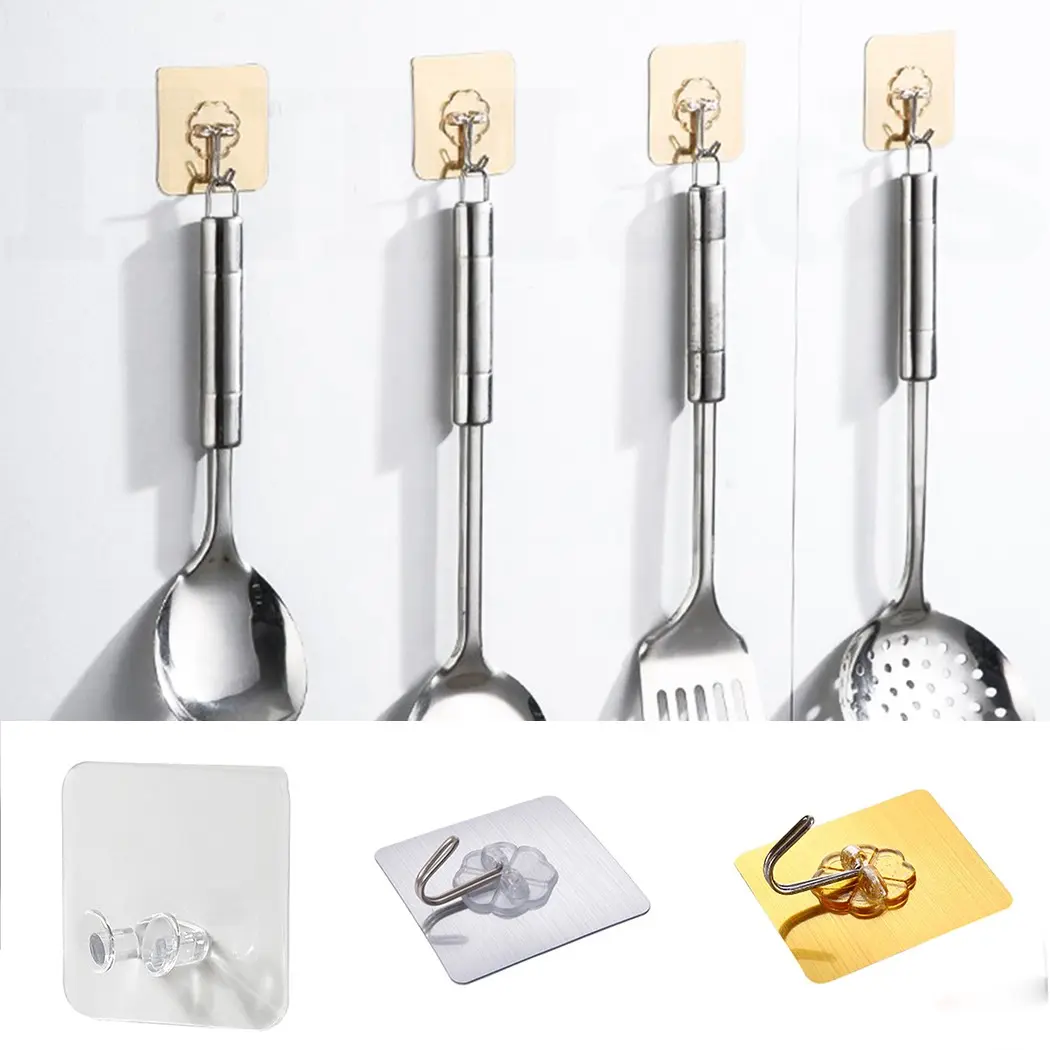 Strong  Wall-mounted Nail-free Hook Kitchen And Bathroom Seamless Hook