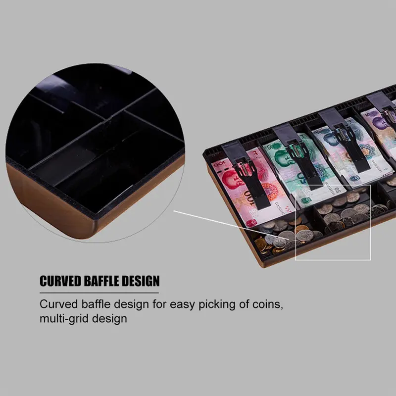 Laci uang Kasir / Money cash tray 5 Sekat / Cash Drawer Laci Kasir Laci Uang Black 5
