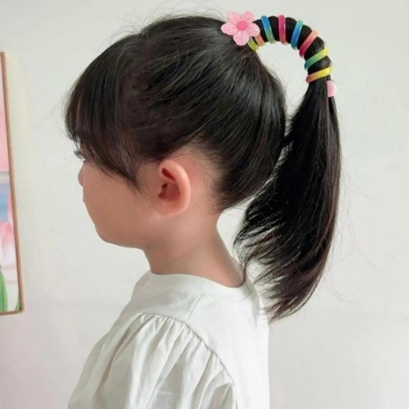 Dây Cao Su Đàn Hồi, Dành Cho Bé Gái, Dây Buộc Tóc Dây Điện Thoại Trẻ Em, Dây Buộc Tóc Cuộn Xoắn Ốc, Dây Buộc Tóc, Phụ Kiện Tóc Đuôi Ngựa, Bán Chạy 3