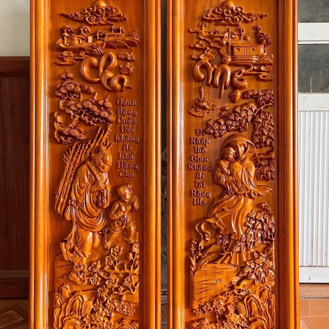 Tranh ý nghĩa cha mẹ  kt 37 x 107 dầy 4cm