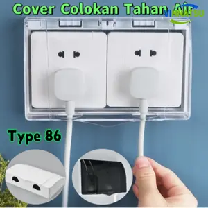 VINNATSU Penutup Stop Kontak Tipe 86 - Cover Colokan Listrik Tahan Air & Debu - Pelindung Anak & Anti Bocor - Untuk Indoor/Outdoor
