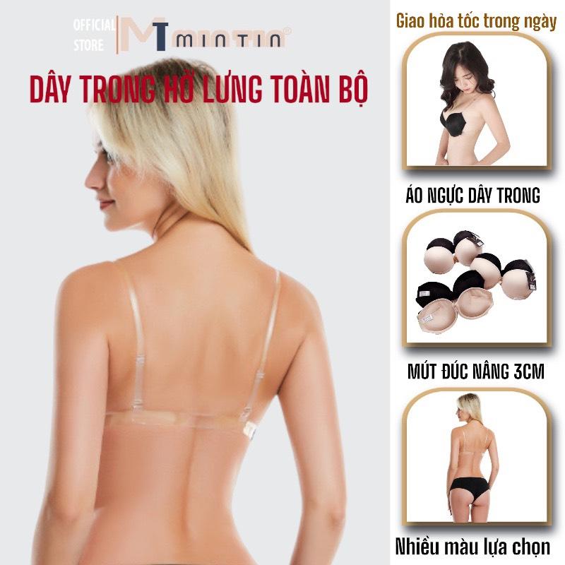Áo Nguc Mút Dầy Dây Trong Dành Cho Đầm Hở Lưng - Hàng Chuẩn Loại 1 Áo Lót Chống Tuột Cúp Ngang [MinTin]
